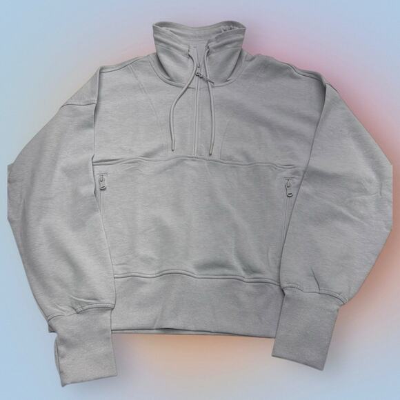 OLD NAVY Women’s Large Gray High-Neck 1/4 Zip DYNAMIC FLEECE - Picture 1 of 4